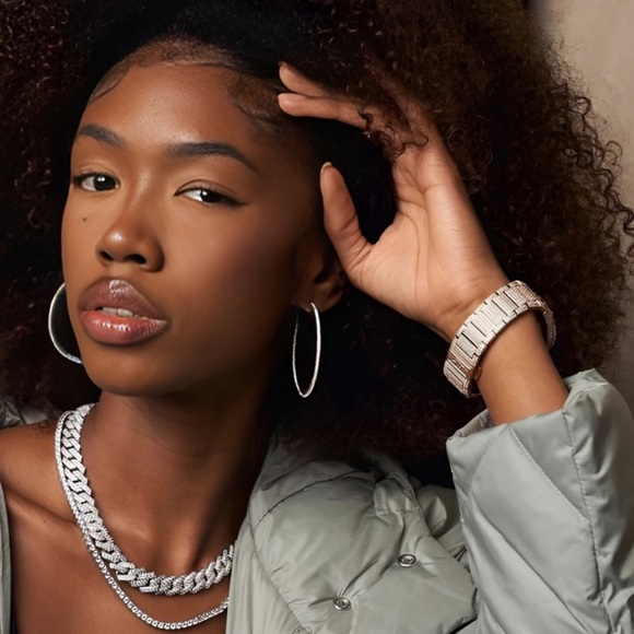 CERNUCCI • 14mm White Gold Baguette Cuban Necklace • Size 18" - Picture 3 of 9